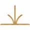 Ekena Millwork Richland Rough Sawn Timber Gable Bracket, Western Red Cedar, 96"W x 64"H x 4"D x 4"F, 16/12 Pitch GBW096X64X0404RIC00RWR - alternate 1